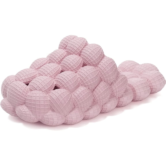 Summer sandals, adult and children's slippers, bubble slide | Super cushioning fun lychee massage cloud slide