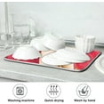 thumbnail image 7 of FREEAMG Dish Drying Mat Red Apples Microfiber Kitchen Dish Mat Super Absorbent Dish Drainer Mat Fast Drying Heat-resistant Drying Mat for Kitchen Counter, 16"x18", 7 of 7