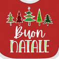 thumbnail image 4 of Inktastic Buon Natale Festive Christmas Trees Boys or Girls Baby Bib, 4 of 4