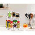 thumbnail image 3 of Organizador de baño Lazy Susan Adoco, 2 niveles, transparente, 23,5 cm, 3 of 7