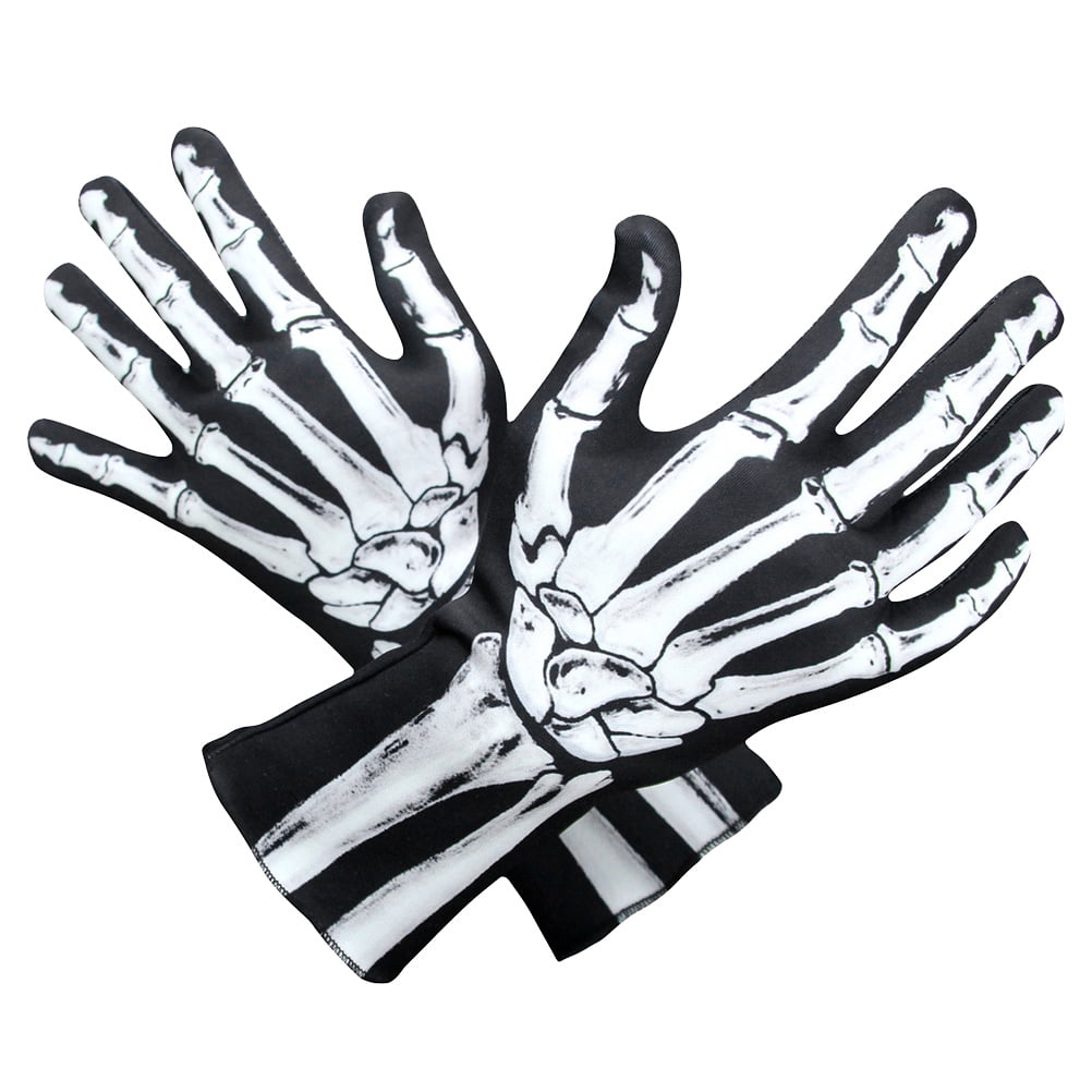 1Pair Scary Ghost Skull Skeleton Ghost Gloves Party Halloween Costume Fancy Gift 