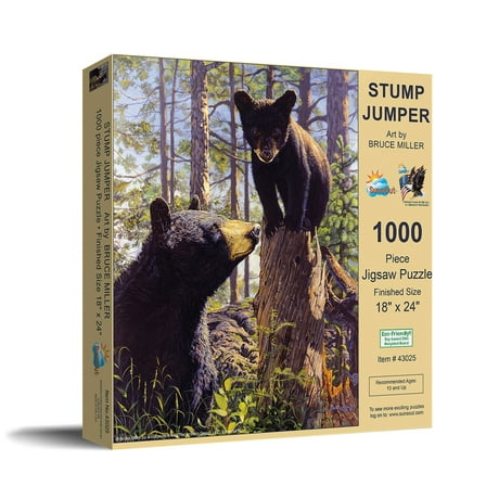 SUNSOUT INC - Stump Jumper - 500 pc Jigsaw Puzzle by Artist: Bruce Miller - Finished Size 18" x 24" - MPN# 43025