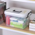 thumbnail image 3 of Hespama Boîte Vide en Plastique Transparent pour Premiers Secours, Boîte de Rangement pour Kit de Médicaments Familiaux, Lot de 1, 3 of 7