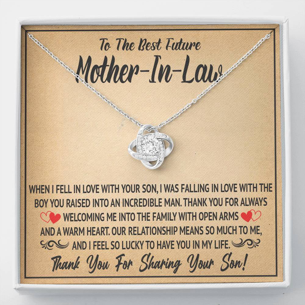 Mother in Law Gift  Personalized Bonus Mom Gift Jewelry Gift to My Mother-in-law on Wedding Day mother's day gift Gift for Stepmom Birthday