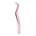 thumbnail image 1 of 2 Pinzas Profesionales 2 En 1 Para Pestañas Curvas, Para Hacer Extensiones De Pestañas Tú Mismo, En Color Rosa, 1 of 8