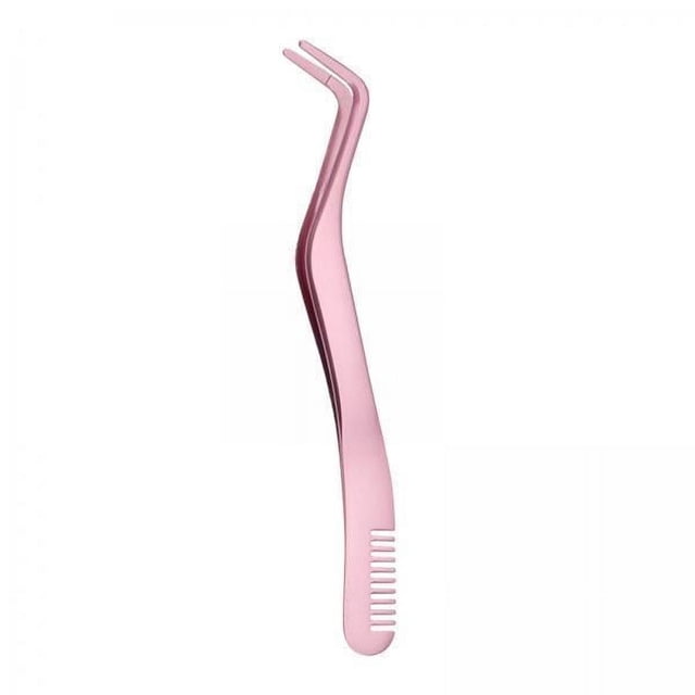 2 Pinzas Profesionales 2 En 1 Para Pestañas Curvas, Para Hacer Extensiones De Pestañas Tú Mismo, En Color Rosa