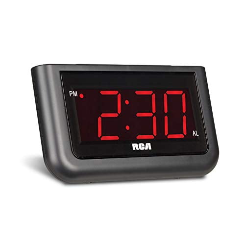 RCA Digital Alarm Clock Large 1.4" LED Display with Brightness