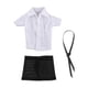 thumbnail image 2 of Ropa para figuras femeninas en miniatura, falda corta, camisa con , ropa para figuras de acción, para de muñecas femeninas de 6 pulgadas, 1/12 Camisa blanca, 2 of 8