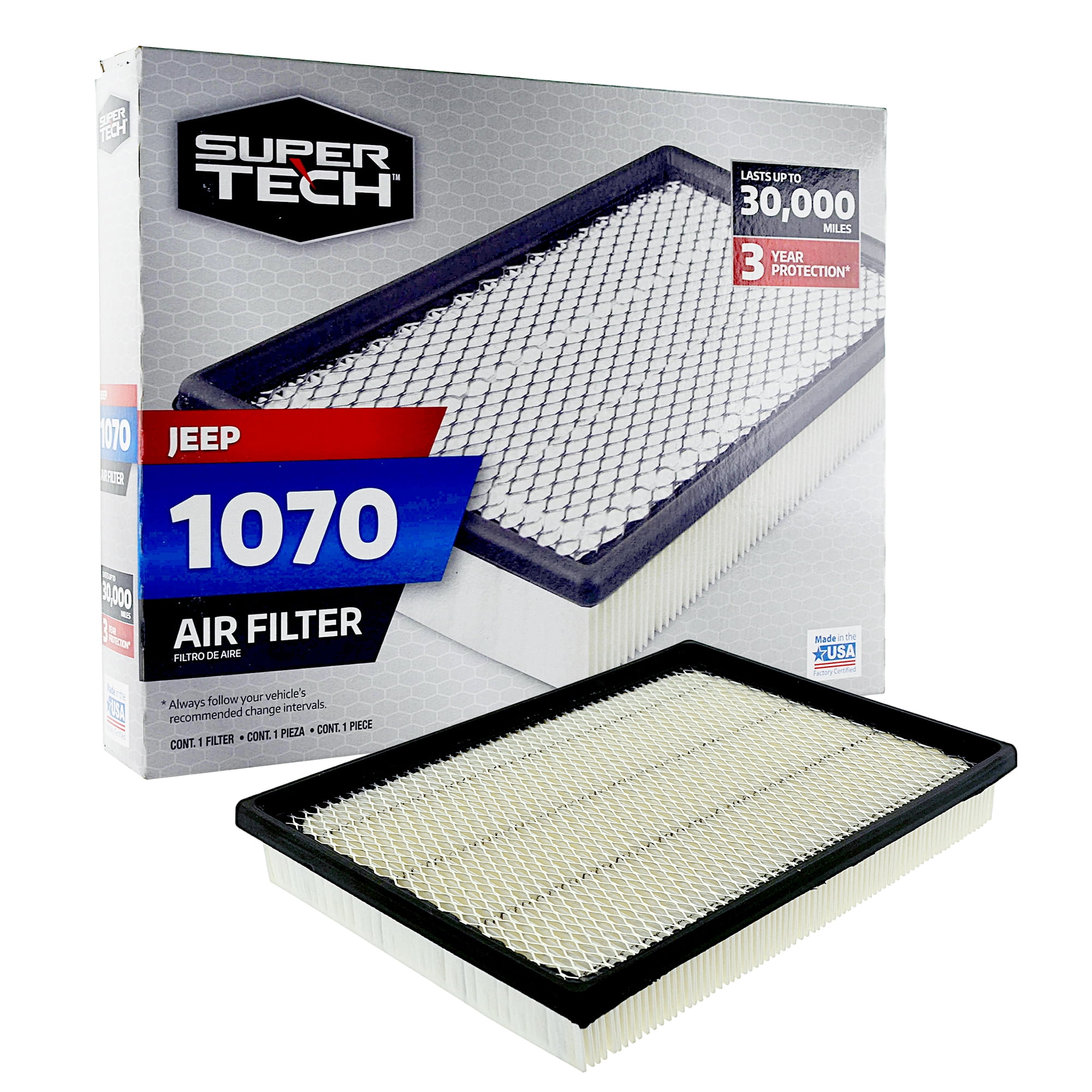 Supertech 1070 Engine Air Filter Replacement Filter For Chrysler