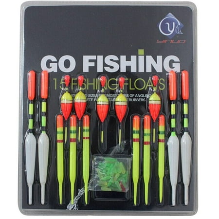 - 15pcs Assorted Sizes Lot Fishing Lure Floats Bobbers Slip Drift Tube