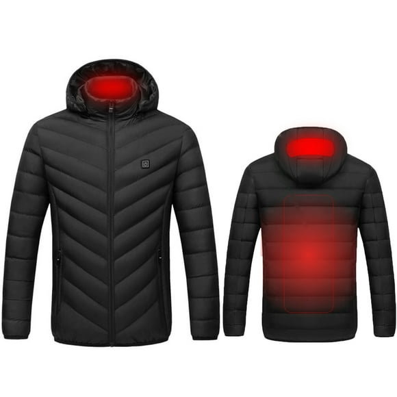 Electric Hooded Coat, Three Temperature Levels with Power Bank Lightweight USB Heating Jacket for Outdoor Skiing Hikin