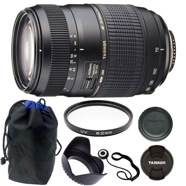 Tamron AF 70300mm Macro Zoom Lens for Canon EOS Digital SLR Camera + 62mm Kit