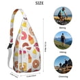 thumbnail image 3 of Cake & Donut Sling Backpack – Delicious Dessert Design Shoulder Bag, Fashionable Water-Resistant Daypack, 3 of 4
