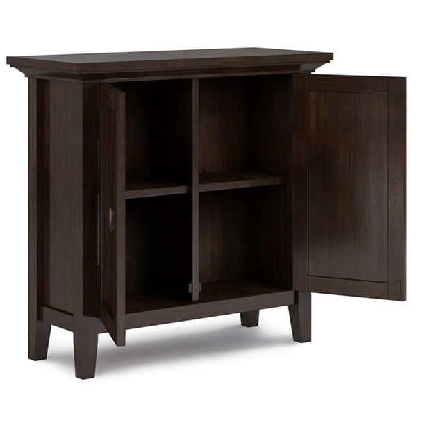 Redmond Solid Wood 32inch WideTransitional Low Storage Cabinet in