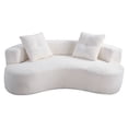 thumbnail image 5 of S-HOME 79.5 Inch 3 Seater Couch in Elegant Upholstered Fabric with 2 Comfortable Pillows for Living Room Decor, 5 of 6