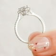 thumbnail image 5 of Cora Jewellery 1.32CT Oval Moissanite Halo Engagement Ring For Women , 10K White Gold, 5 of 7