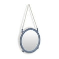 thumbnail image 2 of Entryway Living Room Metal Blue Mirror with Rope Hanger, 2 of 3