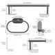 thumbnail image 2 of Juego de accesorios de baño autoadhesivos de 4 piezas soporte de papel higiénico de acero inoxidable, 2 of 9