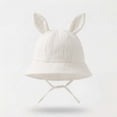 thumbnail image 6 of GERsome Cotton Sun Hats for Toddlers Boy Girl 0-3 Years Sun Protection Bucket Hats with Adjustable Chin Strap White, 6 of 6