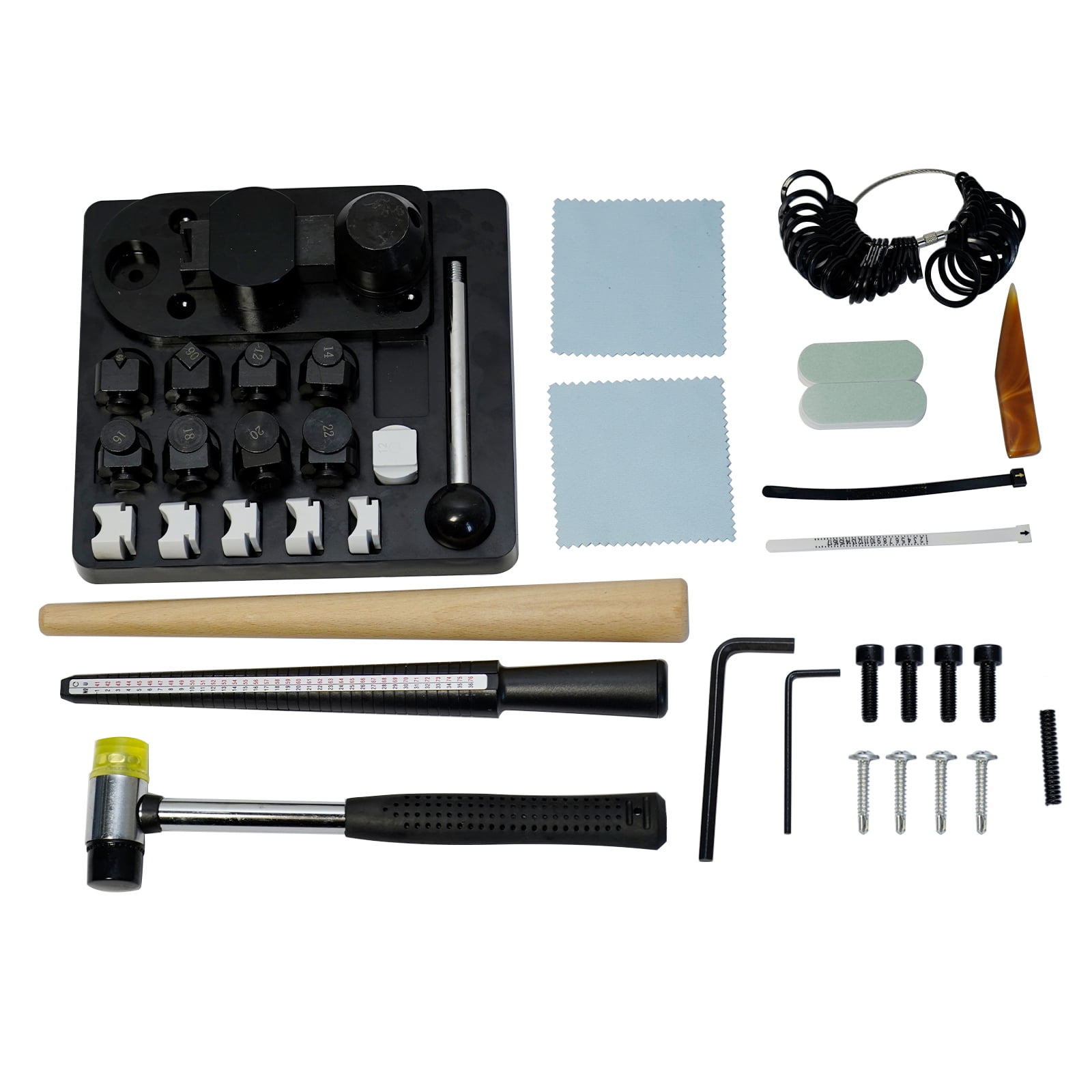 Ring Bending Tool, Ring Bending Machine Ring Bender Making Tool Kit Ring Bender with Nylon Dies Ring Making Tool, Ring Measurement Tool, Multi-Functional Ring Earring Bending Tool Jewelry Making Tool
