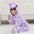 thumbnail image 1 of Peignoir Licorne pour Garçons et Filles, Pyjama en Flanelle, Robe de Chambre Étoile Violette, 1 of 2