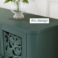 thumbnail image 2 of HLR 31.5"W Mid Century Rounded Corners Sideboards Buffets Cabinet with 2 Doors Storage for Kitchen Dining, Green, 2 of 12