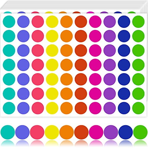 1400 PCS Color Coding Labels Circle Dot Stickers,Round Color Coding ...