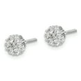 thumbnail image 2 of 14K White Gold Lab Grown Diamond SI1/SI2, G H I, Cluster Screwback Earring 14k White Gold Earrings, 2 of 2
