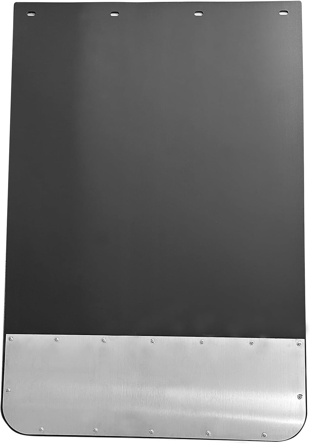Pair Universal 24"x36" Mud Flaps w/Stainless Steel Plates & Weights for Semi-Truck Trailer Truck, Heavy Duty Splash Guard with Mud Flap Bottom Chrome for Peterbilt Kenworth Volvo (24in x 36in)