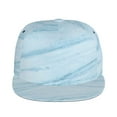 thumbnail image 2 of Gaeub Light Blue Marble Flat Bill Snapback Hats Baseball Caps with Adjustable for Running Workouts and Outdoor Activities, 2 of 9