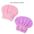 thumbnail image 3 of Billuyoard Gorro de ducha absorbente de agua, gorro de baño de secado rápido, envoltura de SPA con lazo, accesorio de toalla para el baño del hogar, Juegos de accesorios de baño Violeta Billuyoard HA067519-02, 3 of 6