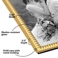 thumbnail image 4 of Americanflat 4x6 Picture Frame with Shatter-Resistant Glass Metal Rope Style Textured Detailing Modern - Gold, 4 of 9