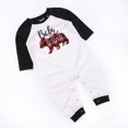 thumbnail image 3 of Matching Family Christmas Pajamas Set, Raglan Long Sleeve Top + Plaid Pants Set Sleepwear, 3 of 6