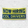 thumbnail image 4 of Now Hiring CDL Drivers 13 oz Heavy Duty Vinyl Banner Commercial Driver Jobs Available Help Wanted Sign for Business Advertising Indoor/Outdoor Single-Sided with Metal Grommets (3x5 ft, Ye & Bl), 4 of 6
