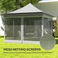 thumbnail image 5 of 12 x 12 ft Light Gray Canopy Tent with Mesh Netting, UPF50+ Pop Up Tent with Carry Bag for Garden & Patio, 5 of 8