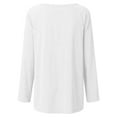 thumbnail image 4 of Idoravan Womens T Shirts Long Sleeve Crew Neck Basic Tee Women Casual T-Shirt Loose Long Sleeve Tops Solid Blouse White M, 4 of 5