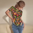 thumbnail image 5 of Balery Paisley7 Women's Short Sleevee Crew Neck Bodysuit Tops Short Sleeve Tops Basic-Medium, 5 of 9
