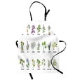 thumbnail image 1 of Periwinkle Apron, Herbs for Memory Focus and Brain Work Plant Design, Unisex Kitchen Bib with Adjustable Neck for Cooking Gardening, Adult Size, Lime Green Multicolor, by Ambesonne, 1 of 4