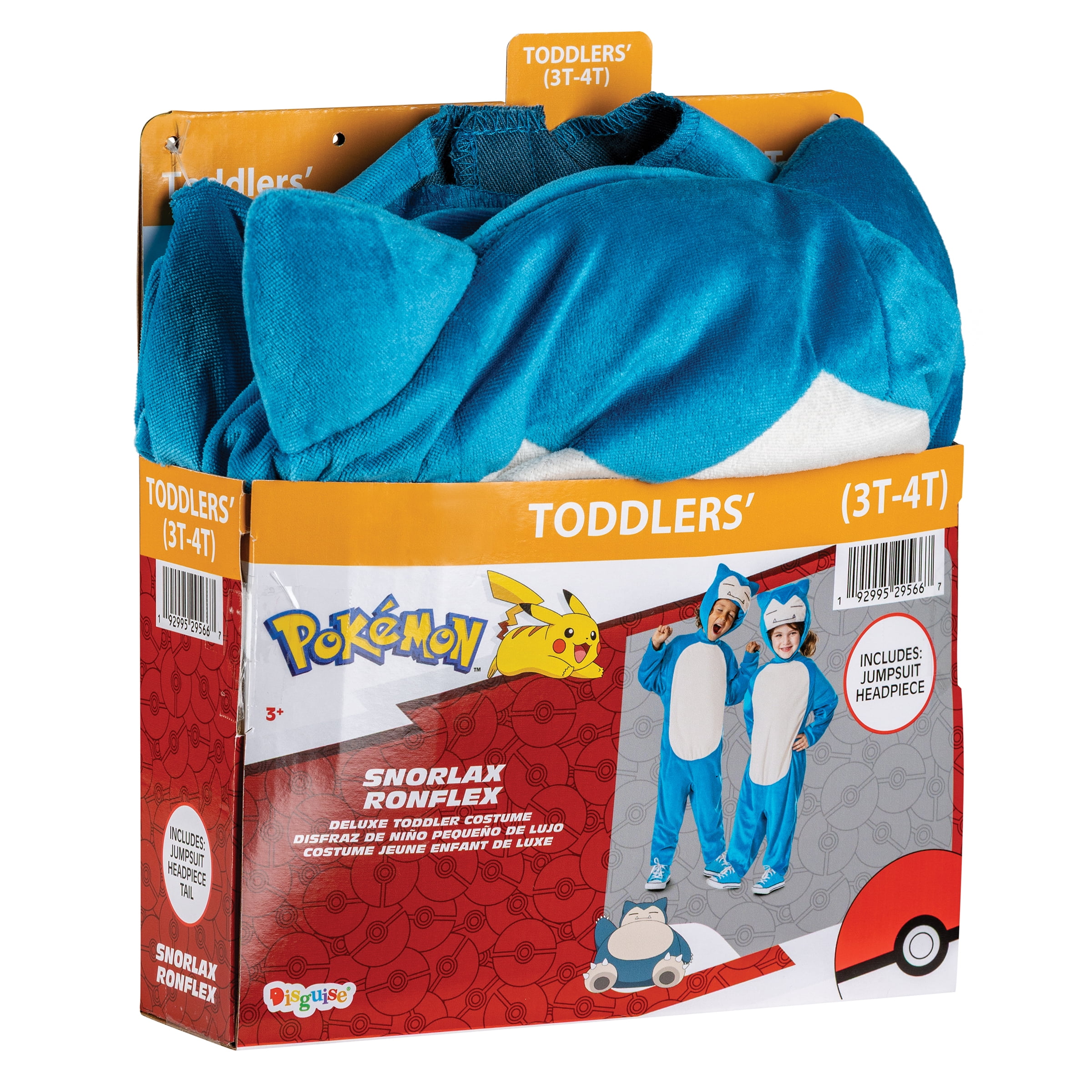 Pokemon Snorlax Halloween Costume for Toddlers, Toddlers Size 3T-4T, by Disguise