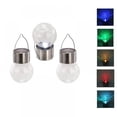 thumbnail image 5 of Outdoor Hanging Solar Lights - Solar Powered Crackle Glass Ball Lights, Waterproof Tree Hanging Outdoor Globe Lights with Hook and Clip for Garden Balcony Patio Festival Party Decoration, 5 of 7