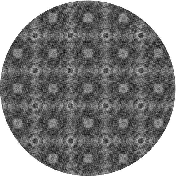 Ahgly Company Indoor Square Patterned Platinum Gray Area Rugs, 3' Square