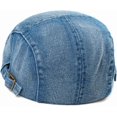 thumbnail image 5 of CLOUJI Newsboy Cap for Men Adjustable Flat Ivy Gatsby Cabbie Driving Hat Breathable Denim Cotton Golf Cap, 5 of 7