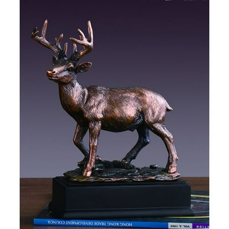 Acrylic Copper Sculpture - Treasure of Nature White Tail Deer Statue