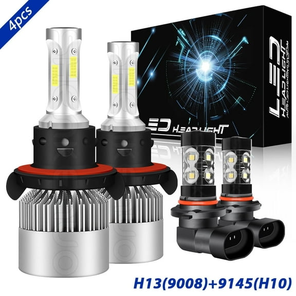 LED Headlight Fog Light Bulbs Kit White for 2004-2014 Ford F-150 2005 2006 2007 2008 2009 2010 2011 2012 2013