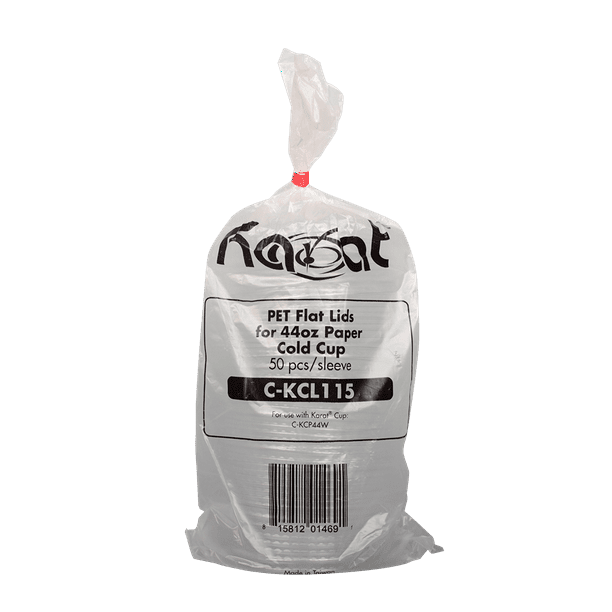 Karat 90mm PET Plastic Flat Lids - 1,000 ct Karat 90mm PET Plastic Flat Lids - 1,000 ct