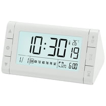 Unique Bargains Digital Alarm Clock for Bedroom White 4.9"L x 3.0"W x 2.6"H