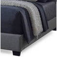 thumbnail image 4 of Baxton Studio Romeo Contemporary Espresso Button-Tufted Upholstered Queen Bed, Grey, 4 of 4