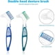 thumbnail image 2 of BEMS-cepillos para dentaduras postizas azules y verdes de 2 piezas, cepillo de limpieza para dentaduras postizas, 2 of 5