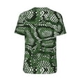 thumbnail image 2 of Daiia Green Snakeskin Mens Baseball Jersey Button Down Shirts Short Sleeve Sports Uniforms-Small, 2 of 9