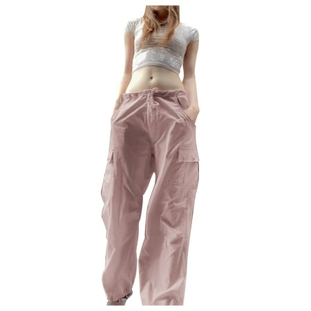

gvdentm Scrub Pants Women s Wide Band Regular Length Pull-on Straight Leg Pant with Tummy Control Trendy